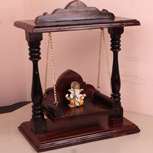 Sivasavi Handcrafted Wooden Pooja Stand for Home / Mandir for Home / Jhoola stand