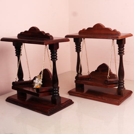 Sivasavi Handcrafted Wooden Pooja Stand for Home / Mandir for Home / Jhoola stand